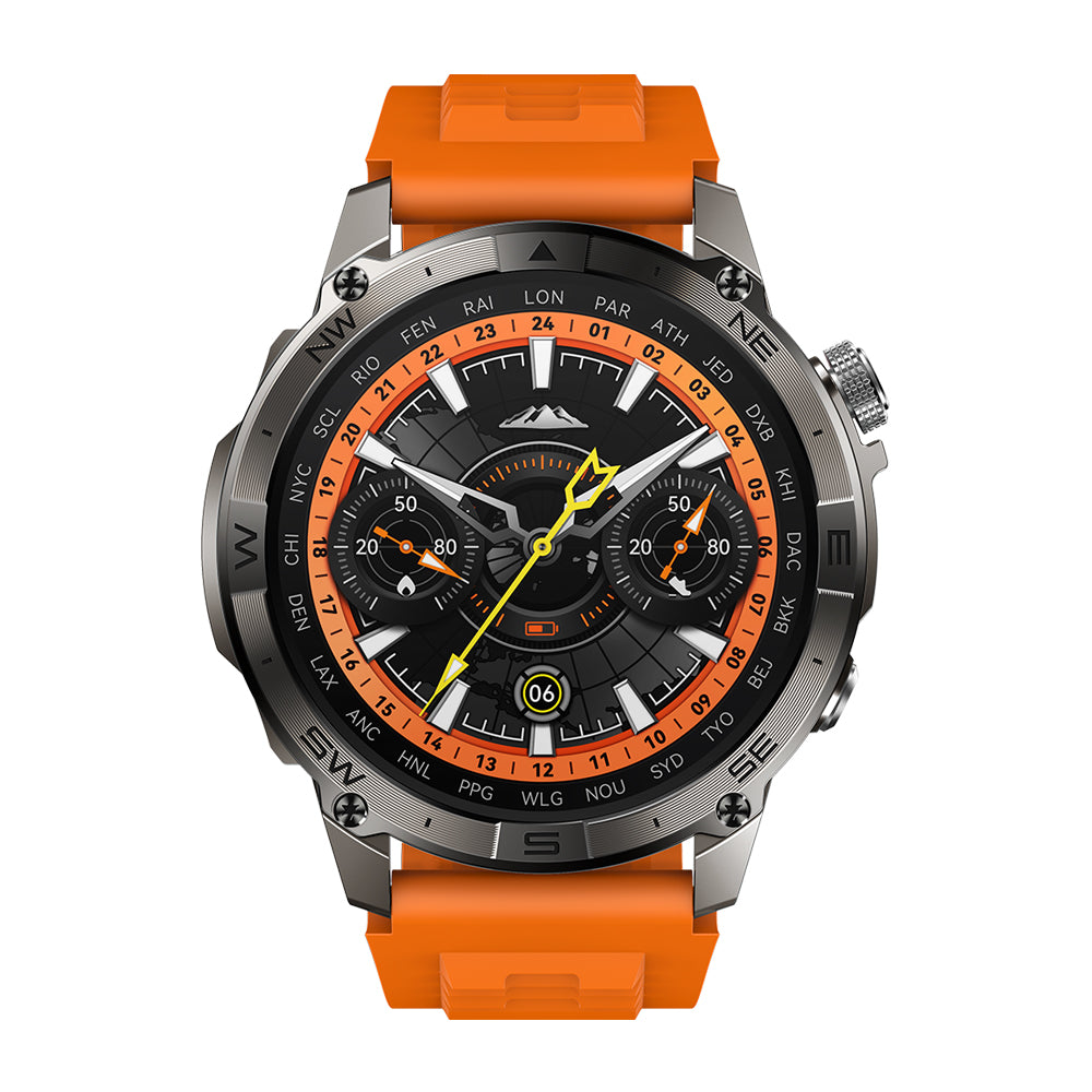 Zeblaze Stratos 2 Plus - Montre connectée GPS, 27j batterie, 1000 nits, Acier inoxydable