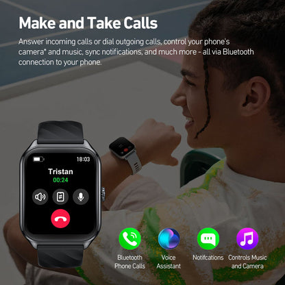 Zeblaze GTS4 - Montre intelligente - 14 jours d'autonomie - Charge magnétique -  Ecran AMOLED - autonomie 14 jours - Capacité de la batterie 300 mAh - Largeur de bande environ 22 mm - Étanche  IP68