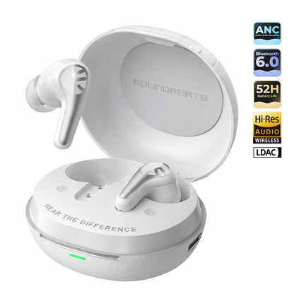 SOUNDPEATS C30 - Écouteurs Bluetooth 6.0 - 52h - ANC -52dB - LDAC Hi-Res - 6 micros - IP54