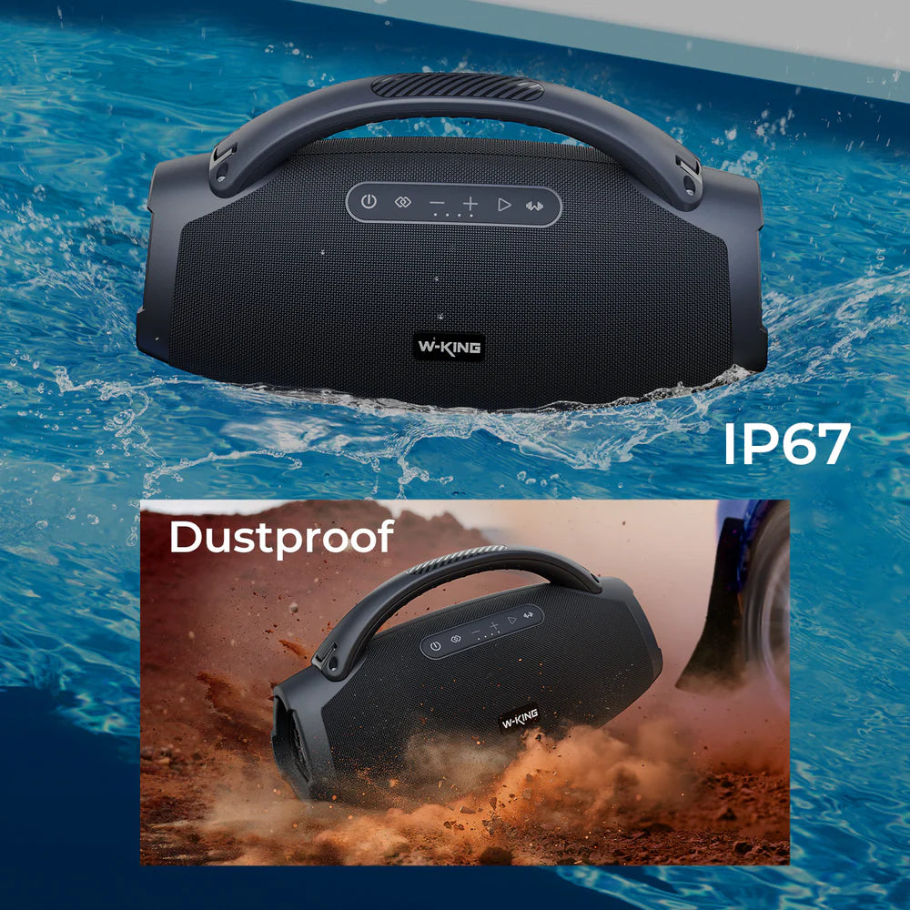 W-KING D20S + Sac -  Enceinte Bluetooth portable  140 W RMS puissante pour l'extérieur et les fêtes