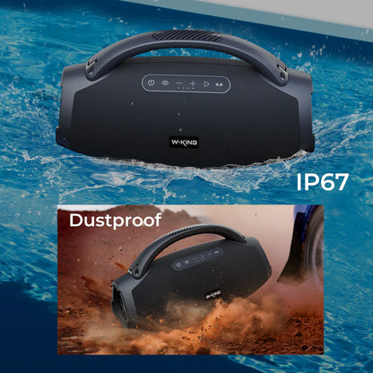 W-KING D20S + Sac -  Enceinte Bluetooth portable  140 W RMS puissante pour l'extérieur et les fêtes