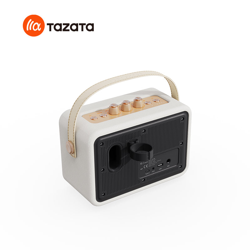 TAZATA HARMONY II - Haut-parleur de karaoké sans fil : ports micro et USB intégrés, bass boost, durée d'exécution 10H