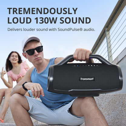 Tronsmart Bang Max  - 24 heure d'autonomie-  Étanchéité IPX6  -  un son époustouflant de 130 W- Karaoké  jusqu'à 10 heures - Poids du produit 7kg