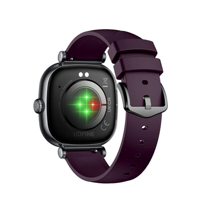 Udfine Montre connectée Luna- Plus de 100 modes sportifs  Résistance à l'eau IP68 - Écran AMOLED de 1,7 pouce avec affichage permanent (AOD) - Alertes d'appels et de messages Bluetooth -