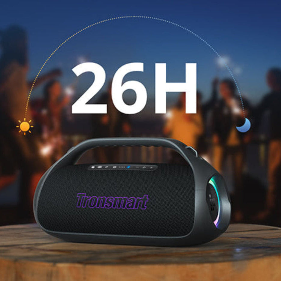 Tronsmart Bang 2 Enceinte de fête extérieure - 90 W de Pure Boom  - 26 heures d'autonomie - étancheité IPX6- application pour personnaliser l'égaliseur et synchroniser - 3 modes d'éclairage -  2,63 kg
