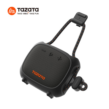 TAZATA GOCLIP IX - Haut-parleur sans fil Bluetooth pour vélo 12 heures de jeu étanche IPX7 clip de longe réglable