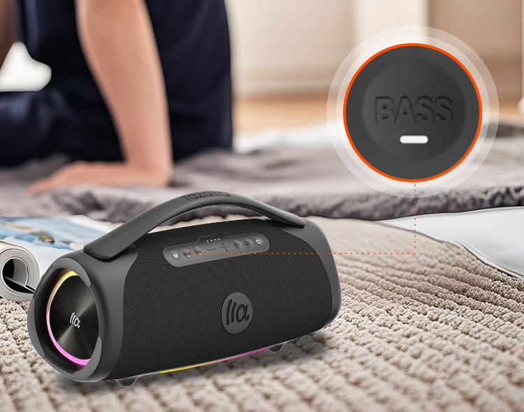 TAZATA BOOMBLAST MAX - Stéréo de fête sans fil étanche IPX7 avec une autonomie de 4 à 10 heures