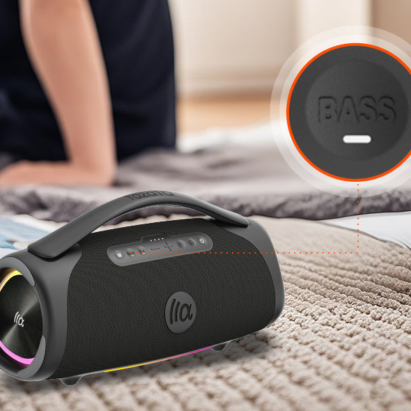 TAZATA BOOMBLAST MAX - Stéréo de fête sans fil étanche IPX7 avec une autonomie de 4 à 10 heures
