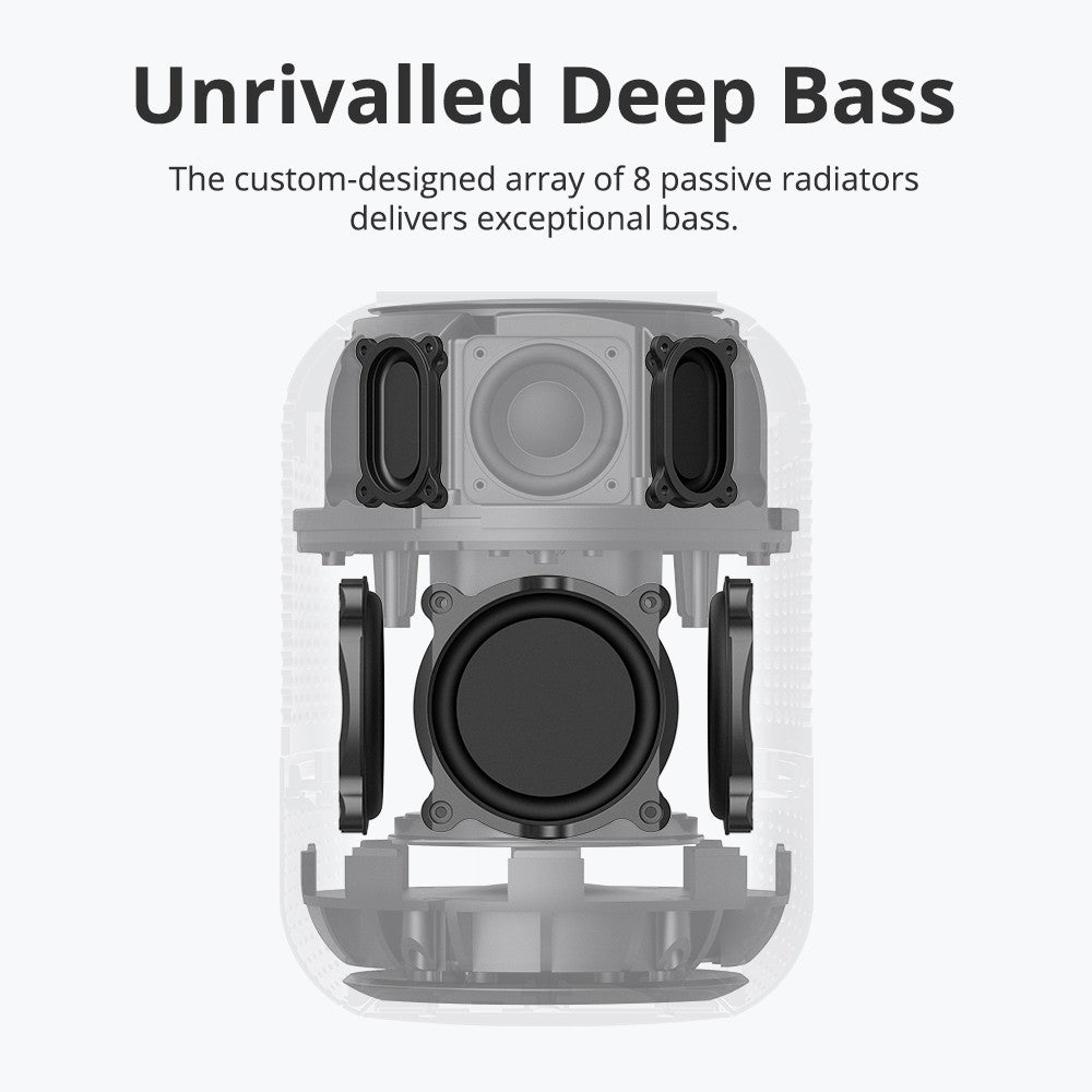 Element T6 Max SoundPulse® - 60 Watt - Son surround à 360 degrés - Portée sans fil : 10 m -  20 heures  d'autonomie- Connexion NFC- Entrée auxiliaire et sans fil- Microphone  Intégré