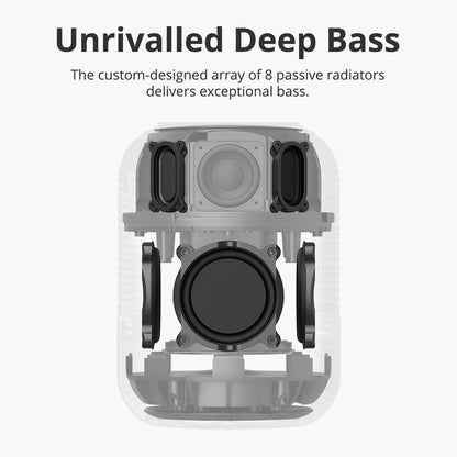 Element T6 Max SoundPulse® - 60 Watt - Son surround à 360 degrés - Portée sans fil : 10 m -  20 heures  d'autonomie- Connexion NFC- Entrée auxiliaire et sans fil- Microphone  Intégré