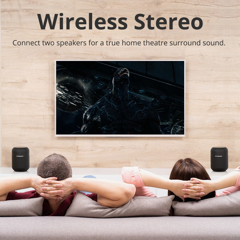 Element T6 Max SoundPulse® - 60 Watt - Son surround à 360 degrés - Portée sans fil : 10 m -  20 heures  d'autonomie- Connexion NFC- Entrée auxiliaire et sans fil- Microphone  Intégré