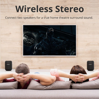 Element T6 Max SoundPulse® - 60 Watt - Son surround à 360 degrés - Portée sans fil : 10 m -  20 heures  d'autonomie- Connexion NFC- Entrée auxiliaire et sans fil- Microphone  Intégré