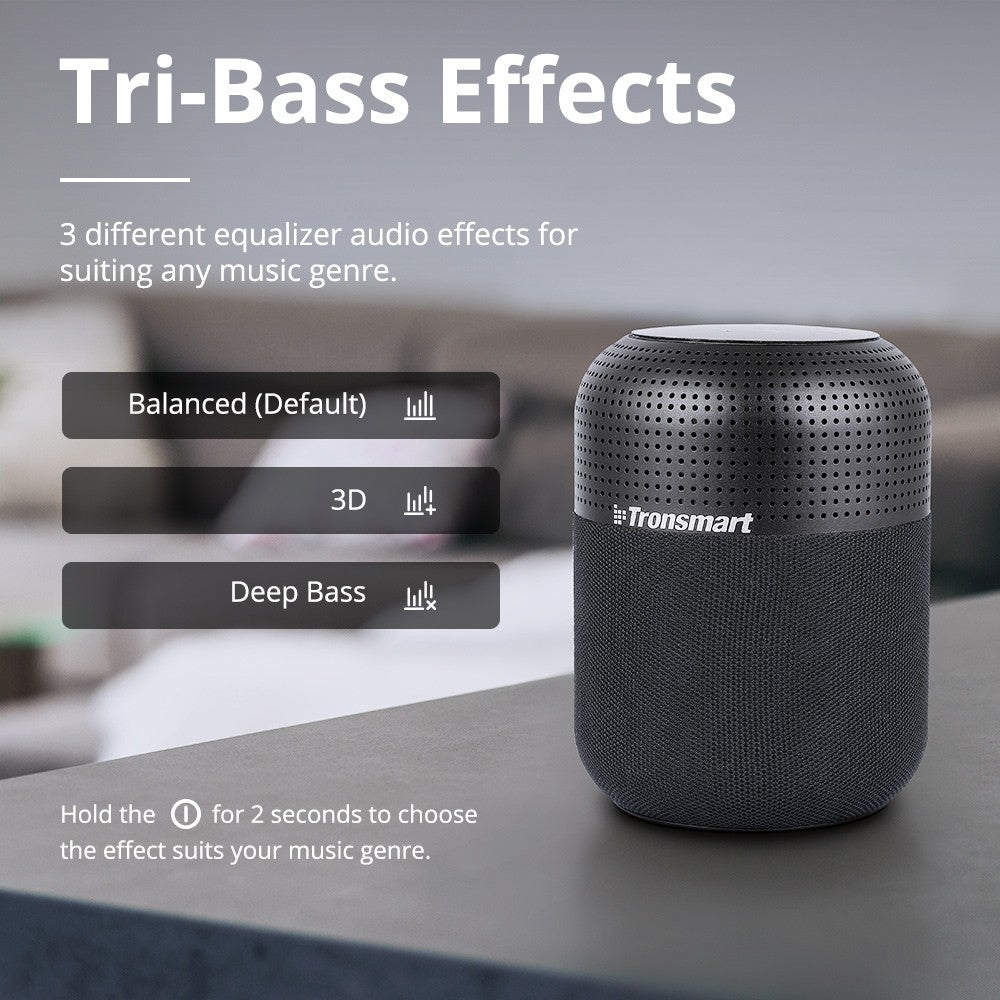 Element T6 Max SoundPulse® - 60 Watt - Son surround à 360 degrés - Portée sans fil : 10 m -  20 heures  d'autonomie- Connexion NFC- Entrée auxiliaire et sans fil- Microphone  Intégré