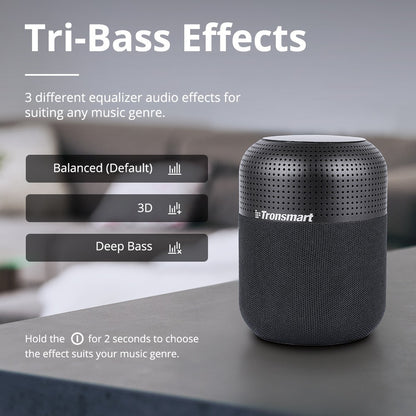 Element T6 Max SoundPulse® - 60 Watt - Son surround à 360 degrés - Portée sans fil : 10 m -  20 heures  d'autonomie- Connexion NFC- Entrée auxiliaire et sans fil- Microphone  Intégré
