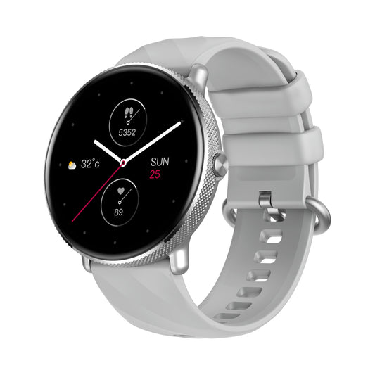 Zeblaze GTR 3 Pro - Montre connectée AMOLED 1,43" - 1000 nits - 14 jours - IP68-argent