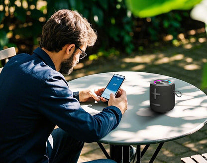 TAZATA FUN 50 - Petit haut-parleur Bluetooth étanche IPX7 avec autonomie étendue de 4 à 20 heures
