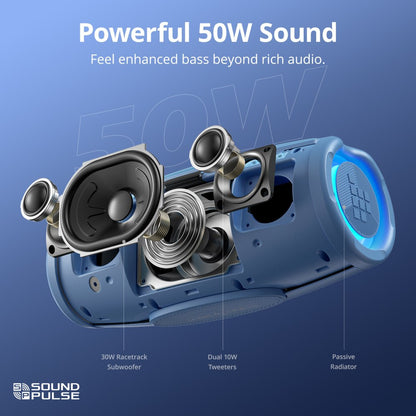 Tronsmart Mirtune S100 - 50 Watt - 20 heures d'autonomie - Étanchéité IPX7 - Poignée rétractable- Poids du produit  1,36 kg - application pour un son qui vous ressemble