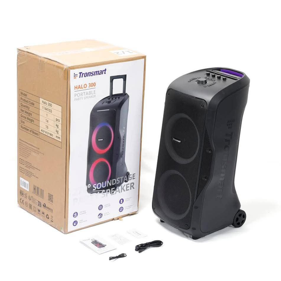 Tronsmart Halo 300  240 Watts - 20 heures d'autonomie - parfait pour les grands espace -Entrée micro ,  guitare et XLR -  20 heures  d'autonomie - 14 kg -  scène sonore élargie à 270°