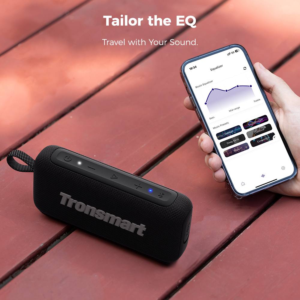 Tronsmart Trip 2 Enceinte portable d'extérieur 10 Watt- 20 heures d'autonomie- étanchéité IPX7-es appels mains libres via un microphone intégré