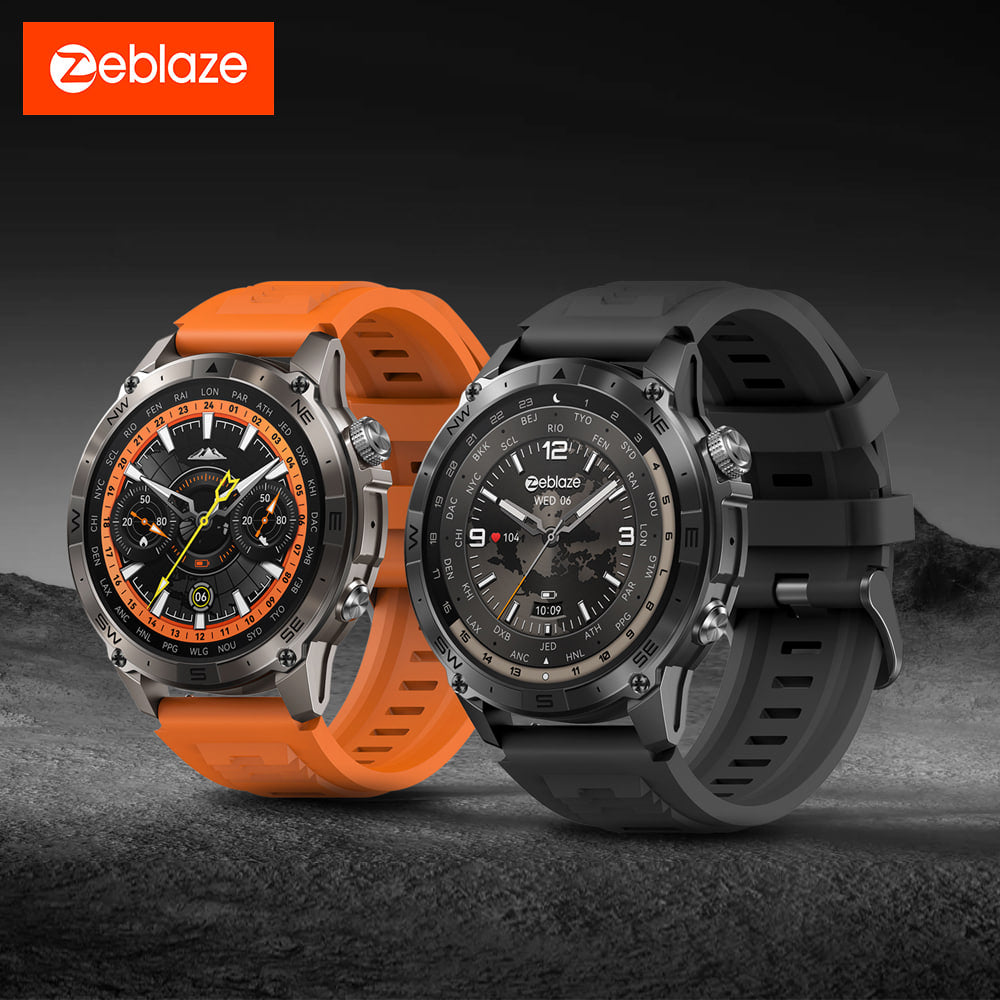 Zeblaze Stratos 2 Plus - Montre connectée GPS, 27j batterie, 1000 nits, Acier inoxydable