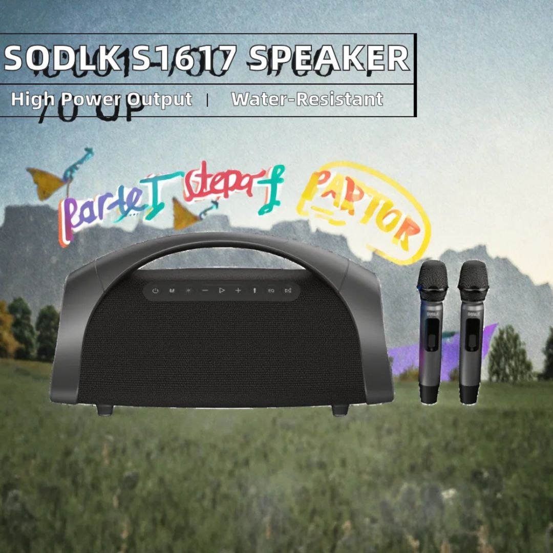 SODLK S1617 - Enceinte portable 320W RGB IPX6 - 10h - 2 micros - télécommande