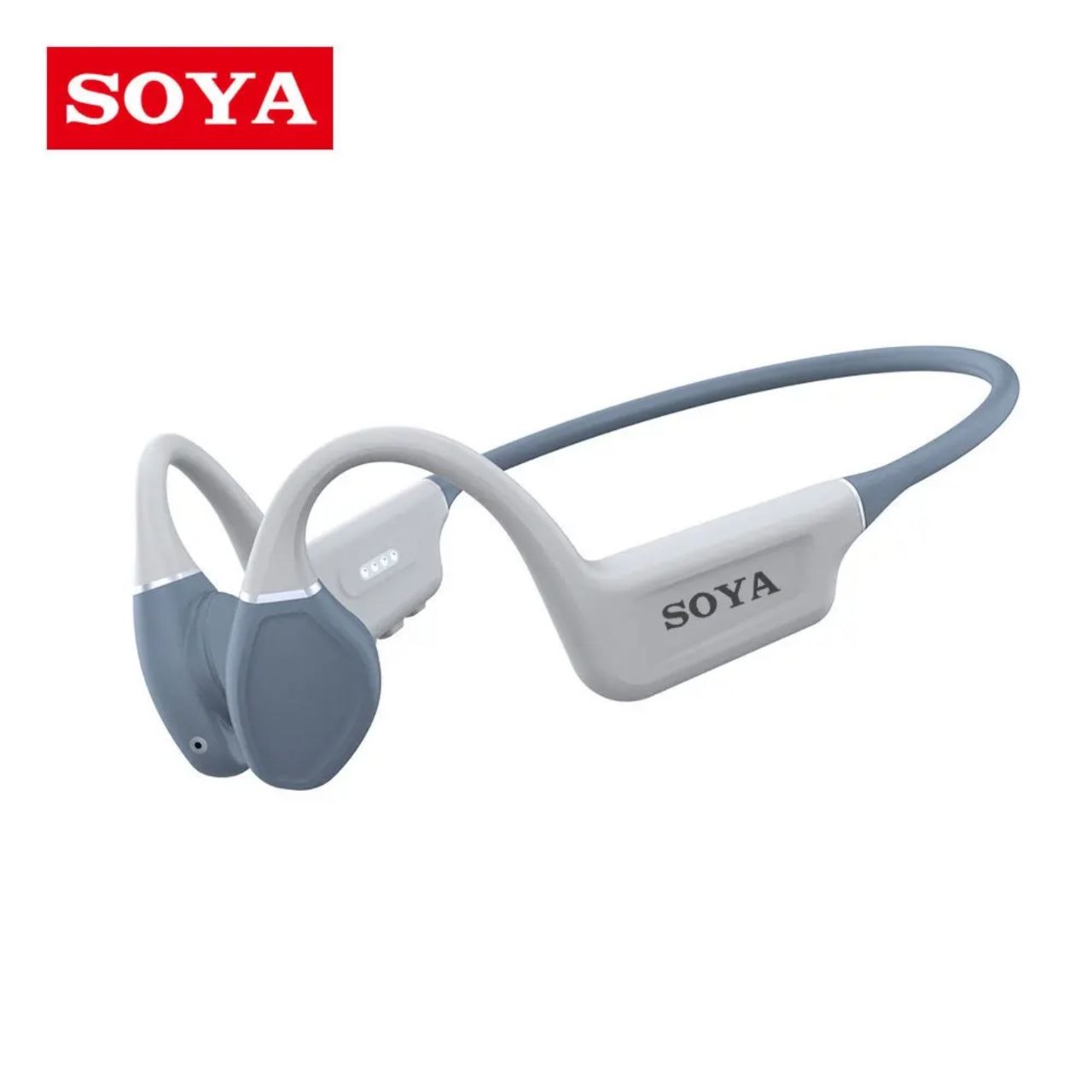 SOYA - Écouteurs Sportifs à Conduction Osseuse avec Annulation du Bruit ENC, Étanche IPX-8, Microphone Sans Fil