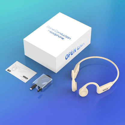 SOYA - Écouteurs sans fil, étanches IPX8, à conduction osseuse, casque de sport avec micro, fixation auriculaire, réduction de bruit ENC, chargement magnétique
