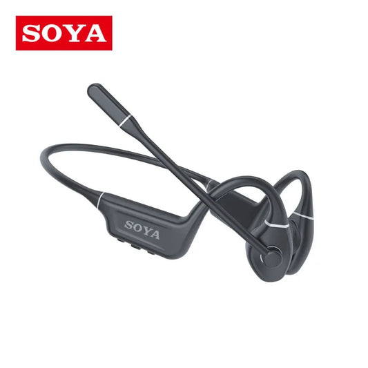 SOYA Casque Écouteur sans Fil Professionnel Bluetooth Stéréo Étanche à Réduction de Bruit avec Microphone