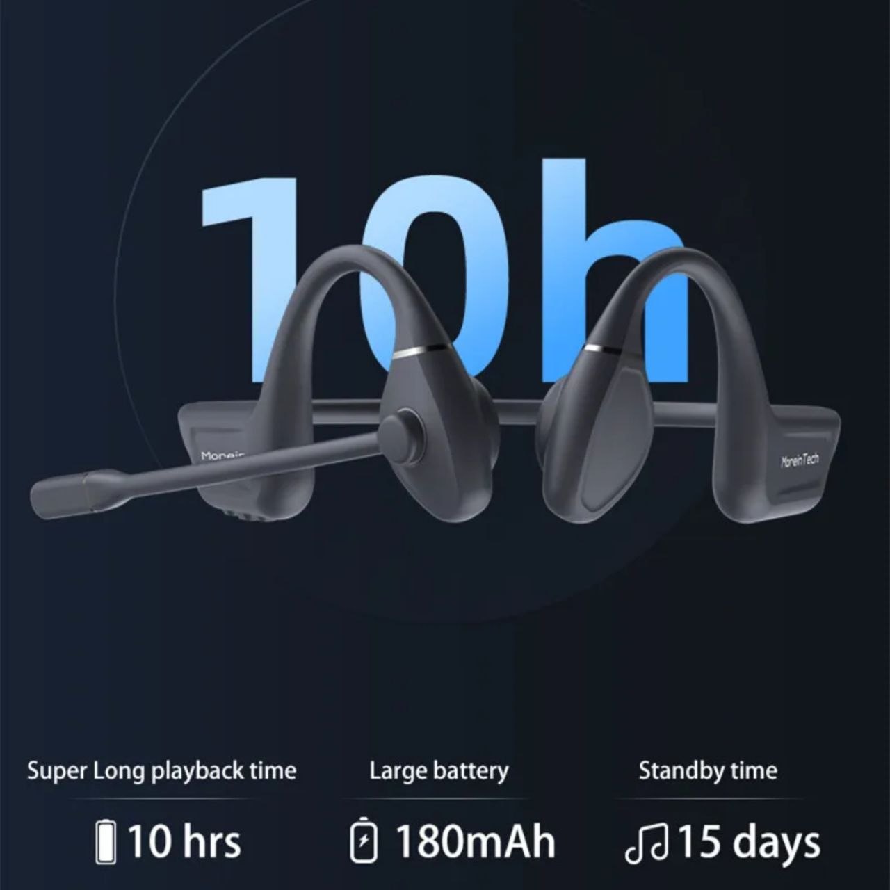 SOYA Casque Écouteur sans Fil Professionnel Bluetooth Stéréo Étanche à Réduction de Bruit avec Microphone