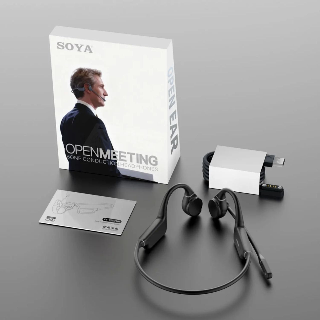 SOYA Casque Écouteur sans Fil Professionnel Bluetooth Stéréo Étanche à Réduction de Bruit avec Microphone