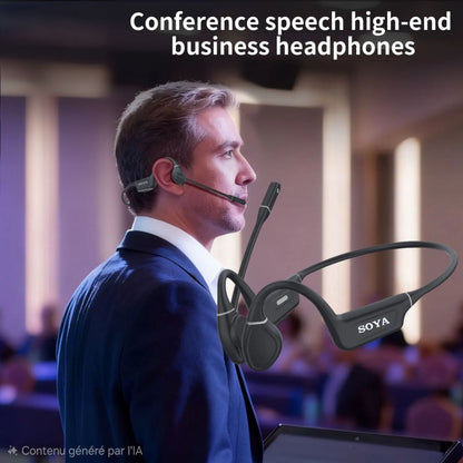 SOYA Casque Écouteur sans Fil Professionnel Bluetooth Stéréo Étanche à Réduction de Bruit avec Microphone