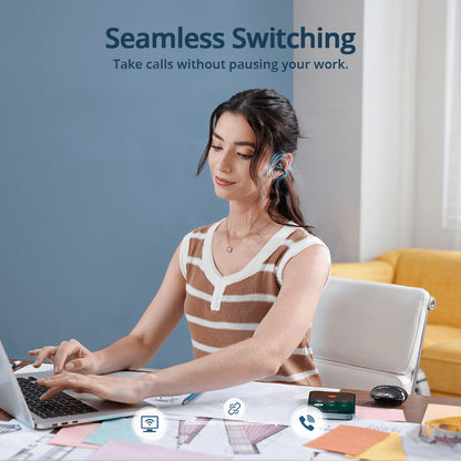 Tronsmart OpenFly Clip 2 - Écouteurs clip Hi-Res - 32h - écoute ambiante - appels clairs