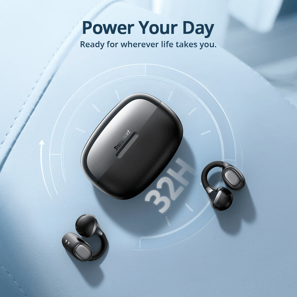 Tronsmart OpenFly Clip 2 - Écouteurs clip Hi-Res - 32h - écoute ambiante - appels clairs
