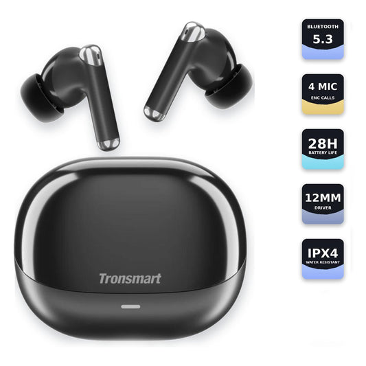 Écouteurs Tronsmart Sounfii R4 ENC -  Son équilibré - Contrôle tactile intelligent- Micro quadruple