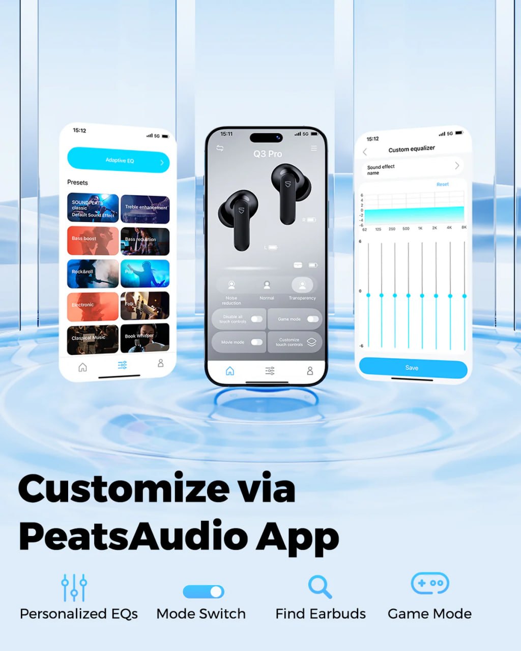 SOUNDPEATS Q3 Pro - Écouteurs Bluetooth 6.0 ANC -38dB - 42h - 13mm - IP55