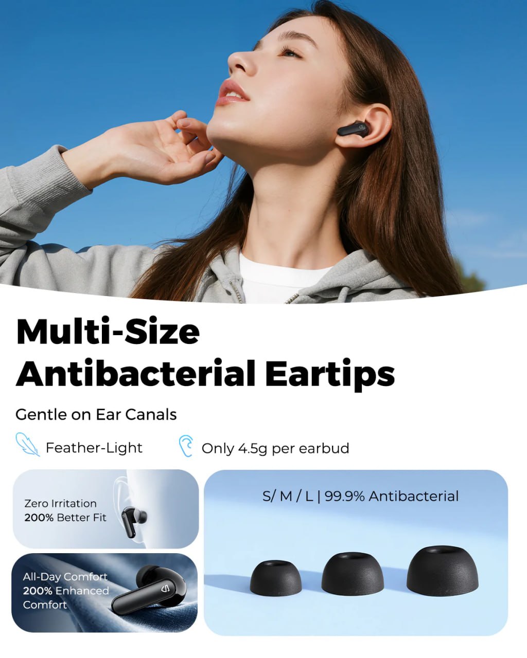 SOUNDPEATS Q3 Pro - Écouteurs Bluetooth 6.0 ANC -38dB - 42h - 13mm - IP55