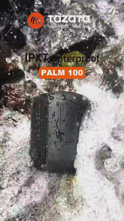 TAZATA PALM 100 - Système de haut-parleur Bluetooth extérieur 16 W avec mains d'appel gratuit étanche IPX7