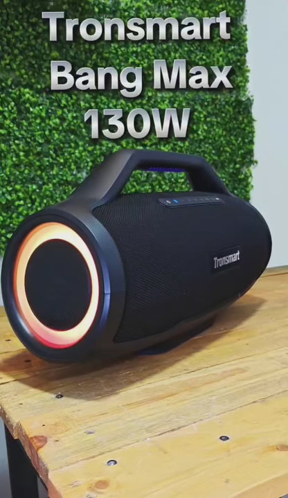 Tronsmart Bang Max  - 24 heure d'autonomie-  Étanchéité IPX6  -  un son époustouflant de 130 W- Karaoké  jusqu'à 10 heures - Poids du produit 7kg