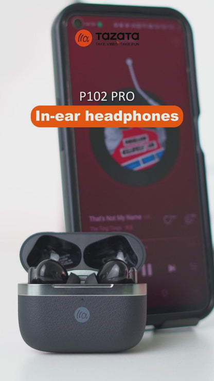 TAZATA TAURUS V - Écouteurs sans fil Eeaphone Bluetooth V5.4 avec réduction de bruit active (ANC) de -42 dB