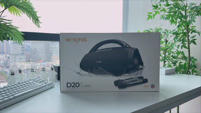 W-KING D20S + Sac -  Enceinte Bluetooth portable  140 W RMS puissante pour l'extérieur et les fêtes