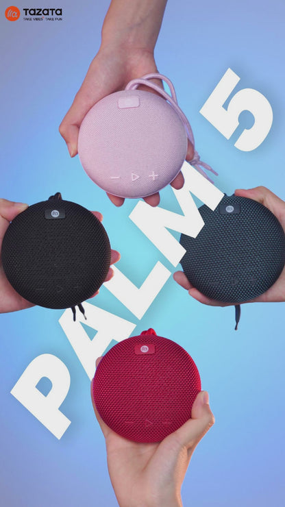 TAZATA PALM 5 - Haut-parleur Bluetooth portable étanche IPX7 avec microphone intégré