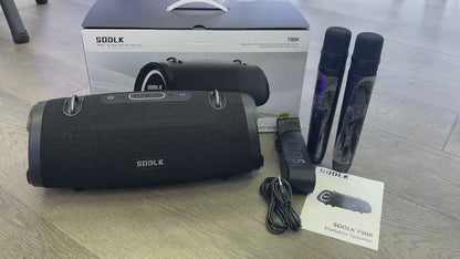 SODLK T90 Plus – Enceinte Bluetooth Portable 100W | Basses Puissantes | IPX6 | RGB | TWS