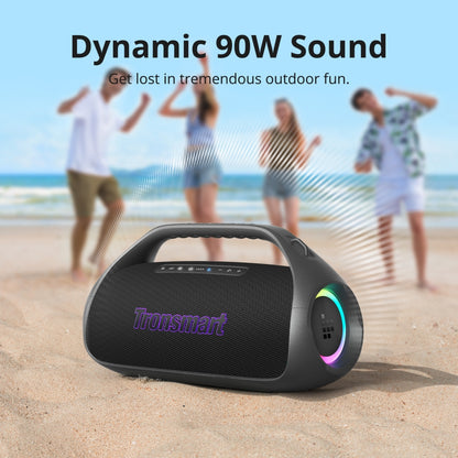 Tronsmart Bang 2 Enceinte de fête extérieure - 90 W de Pure Boom  - 26 heures d'autonomie - étancheité IPX6- application pour personnaliser l'égaliseur et synchroniser - 3 modes d'éclairage -  2,63 kg