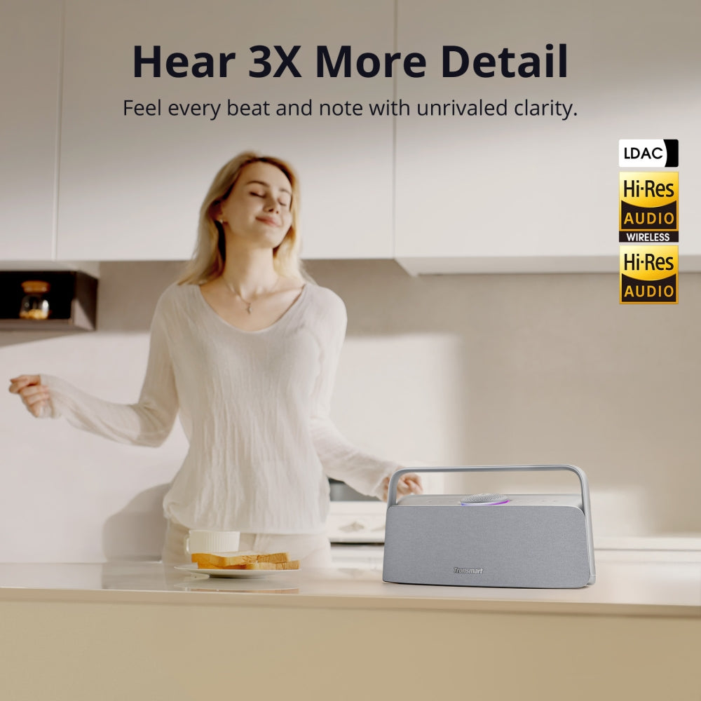 Tronsmart Fiitune X30 Enceinte domestique - 80 Watt - son immersif haute résolution - Spatial Audio- 14 heures d'autonomie - 3,6 kg-
