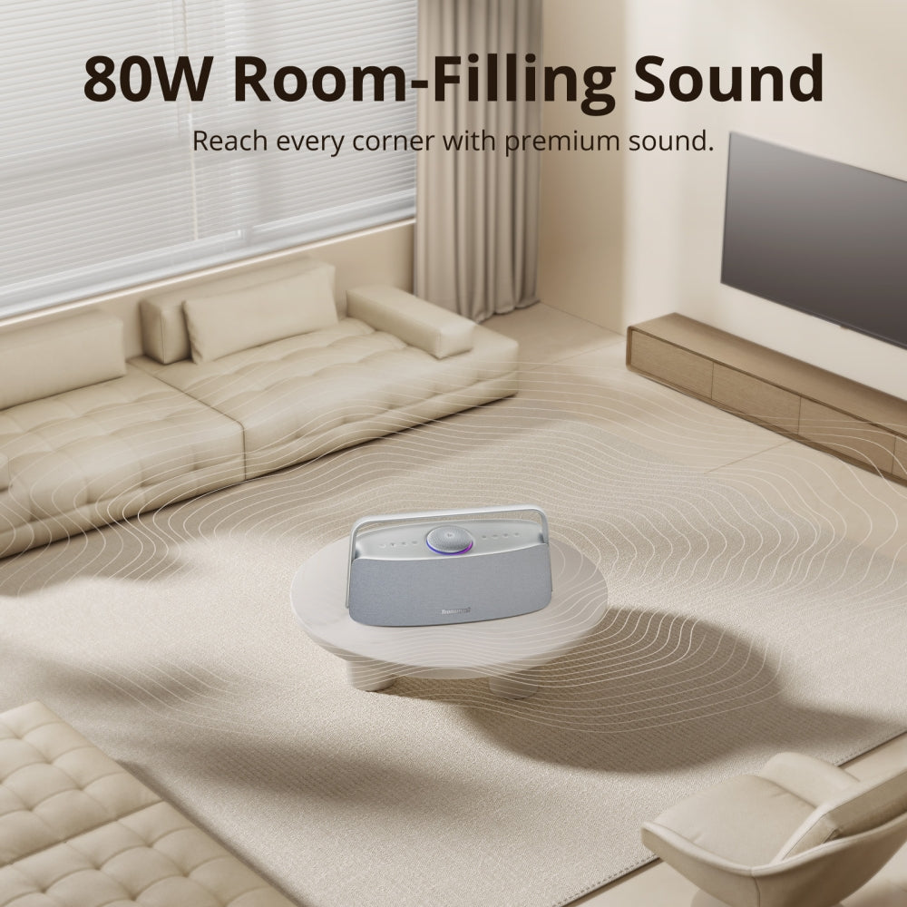Tronsmart Fiitune X30 Enceinte domestique - 80 Watt - son immersif haute résolution - Spatial Audio- 14 heures d'autonomie - 3,6 kg-