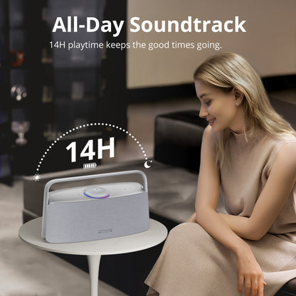 Tronsmart Fiitune X30 Enceinte domestique - 80 Watt - son immersif haute résolution - Spatial Audio- 14 heures d'autonomie - 3,6 kg-