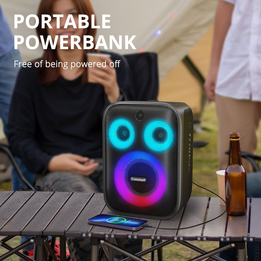 Tronsmart Halo 200 -  120 W - Indice de protection IP  IPX4 - Autonomie   18 heures - Poids du produit  7kg - 2 x Micros sans fil