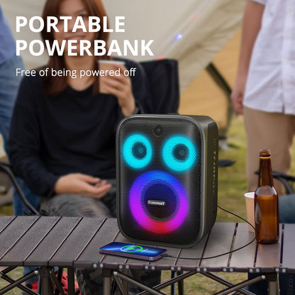 Tronsmart Halo 200 -  120 W - Indice de protection IP  IPX4 - Autonomie   18 heures - Poids du produit  7kg - 2 x Micros sans fil