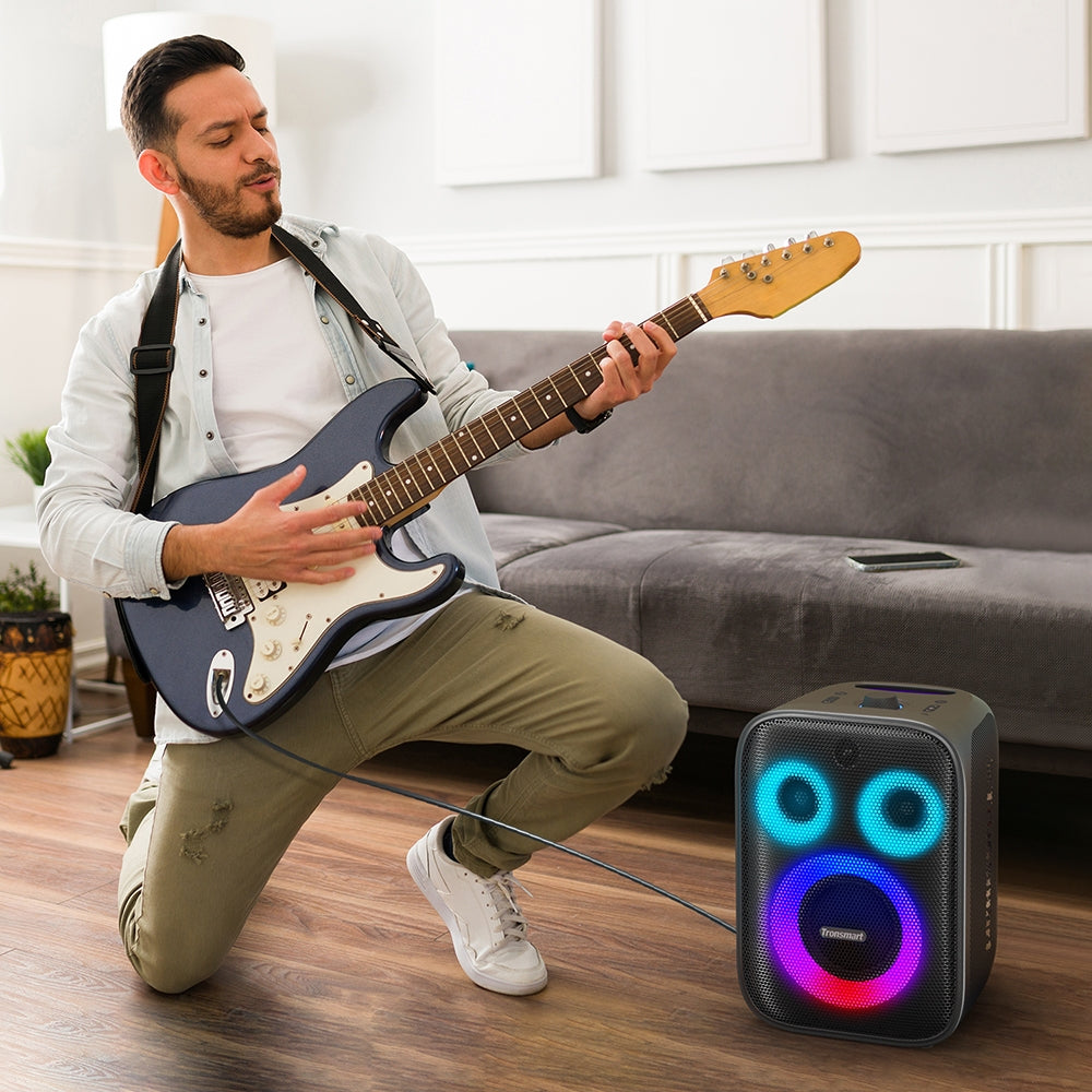 Tronsmart Halo 200 -  120 W - Indice de protection IP  IPX4 - Autonomie   18 heures - Poids du produit  7kg - 2 x Micros sans fil