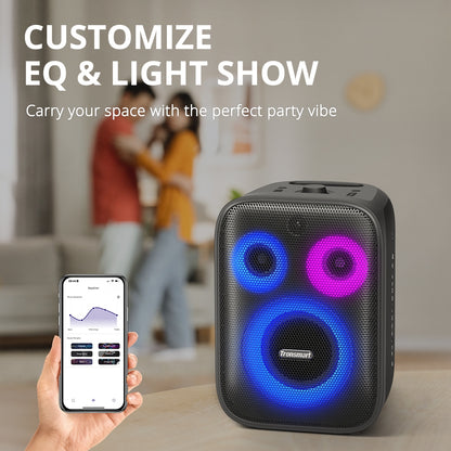 Tronsmart Halo 200 -  120 W - Indice de protection IP  IPX4 - Autonomie   18 heures - Poids du produit  7kg - 2 x Micros sans fil